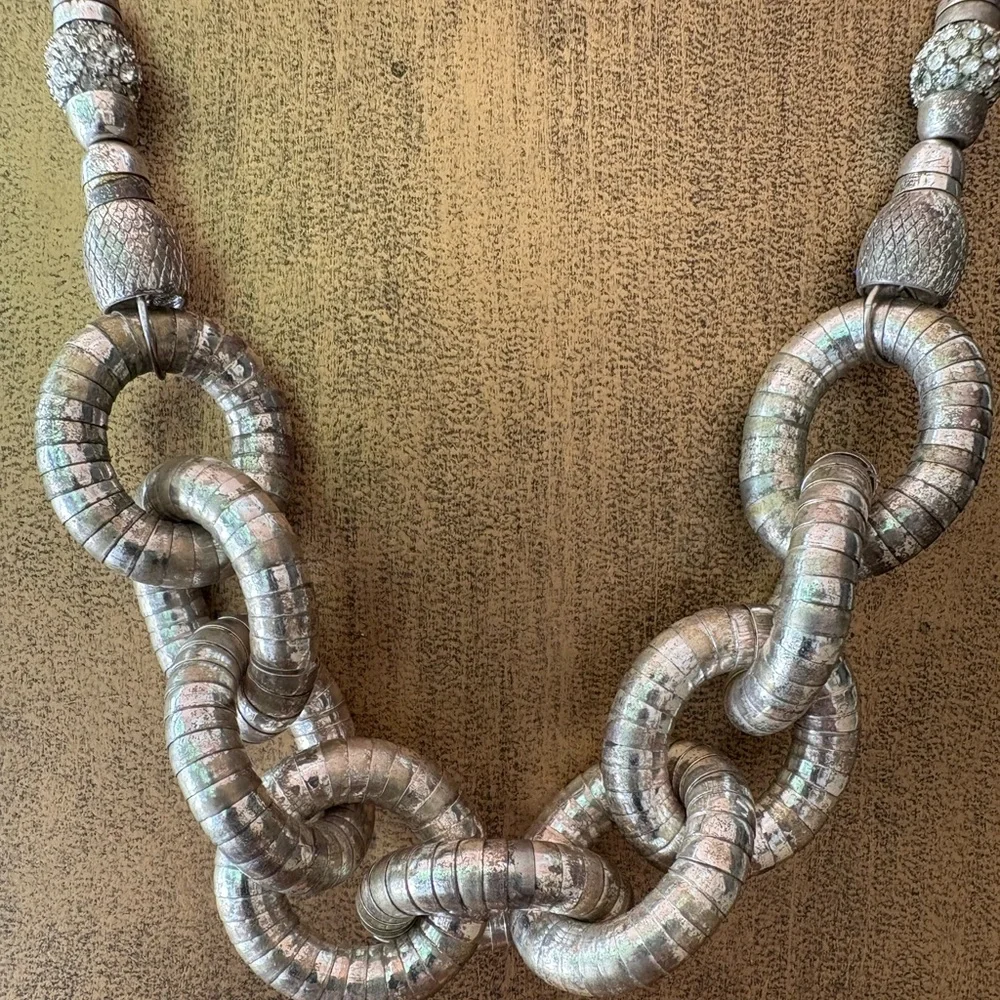 Chunky Silver Chain Necklace - Picture 2 of 8